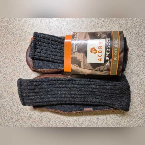 NEW Acorn Slipper Sock Maine Suede Leather Wool M Womens 9.5-10.5 / Mens 7.5-8.5 main image 4